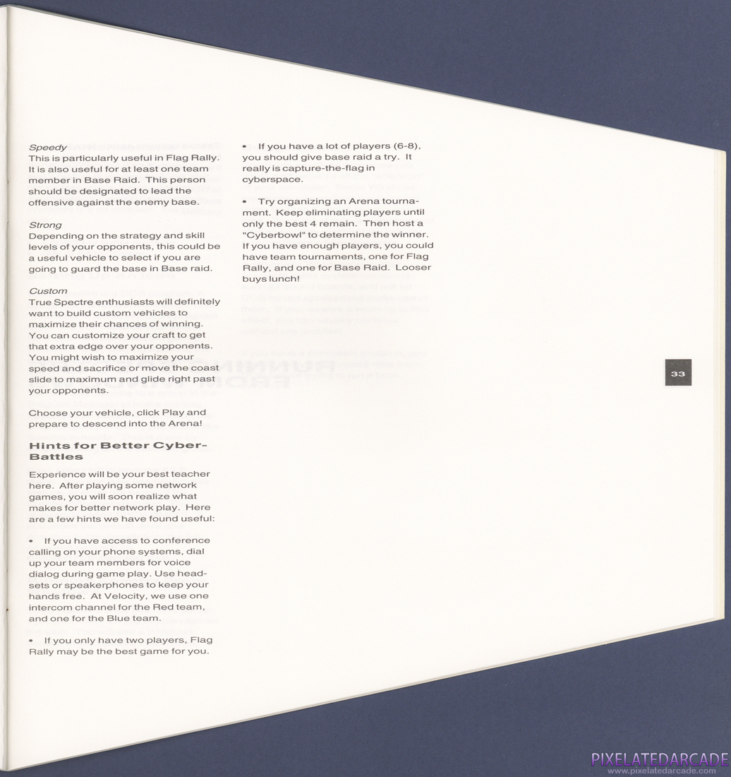 Spectre: Instruction Manual - Page 33