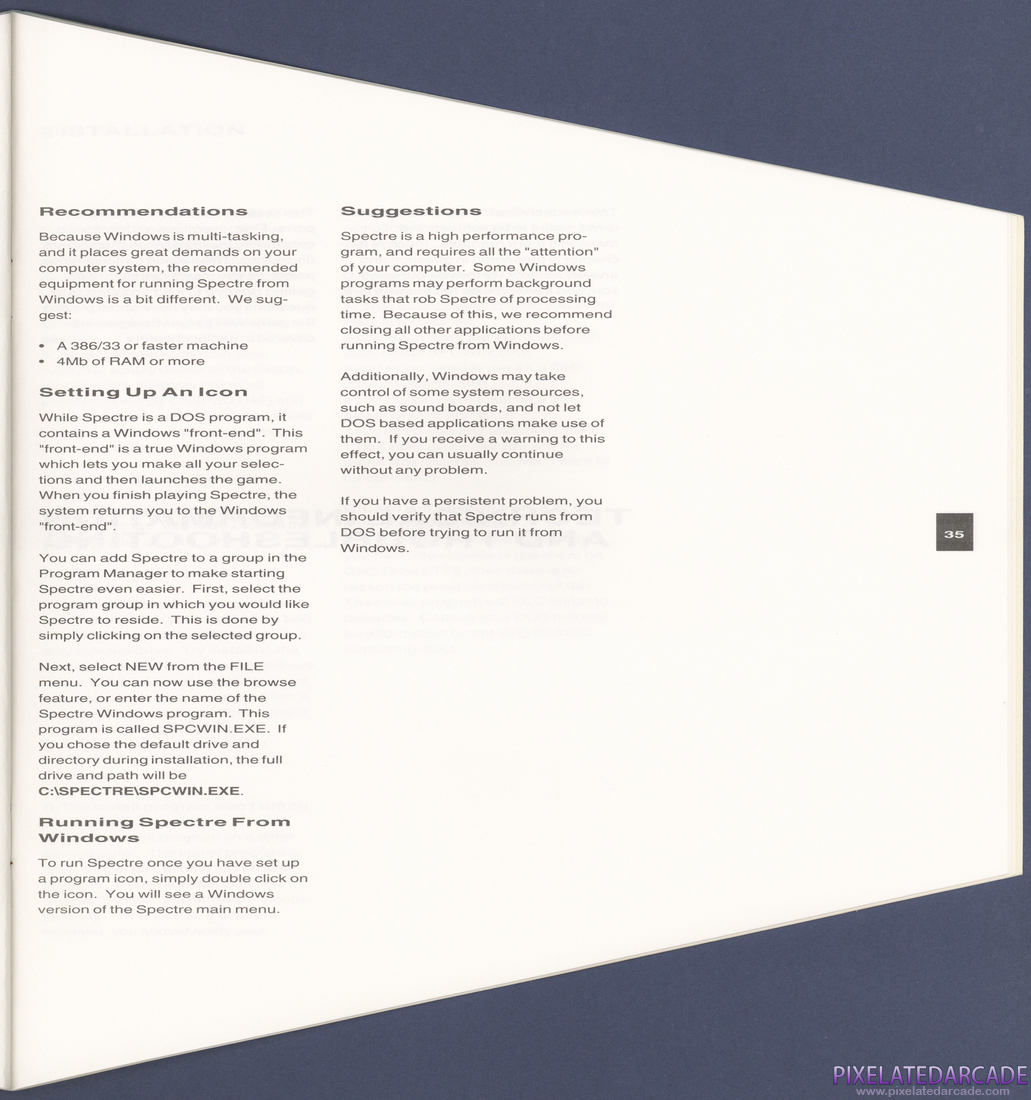 Spectre: Instruction Manual - Page 35