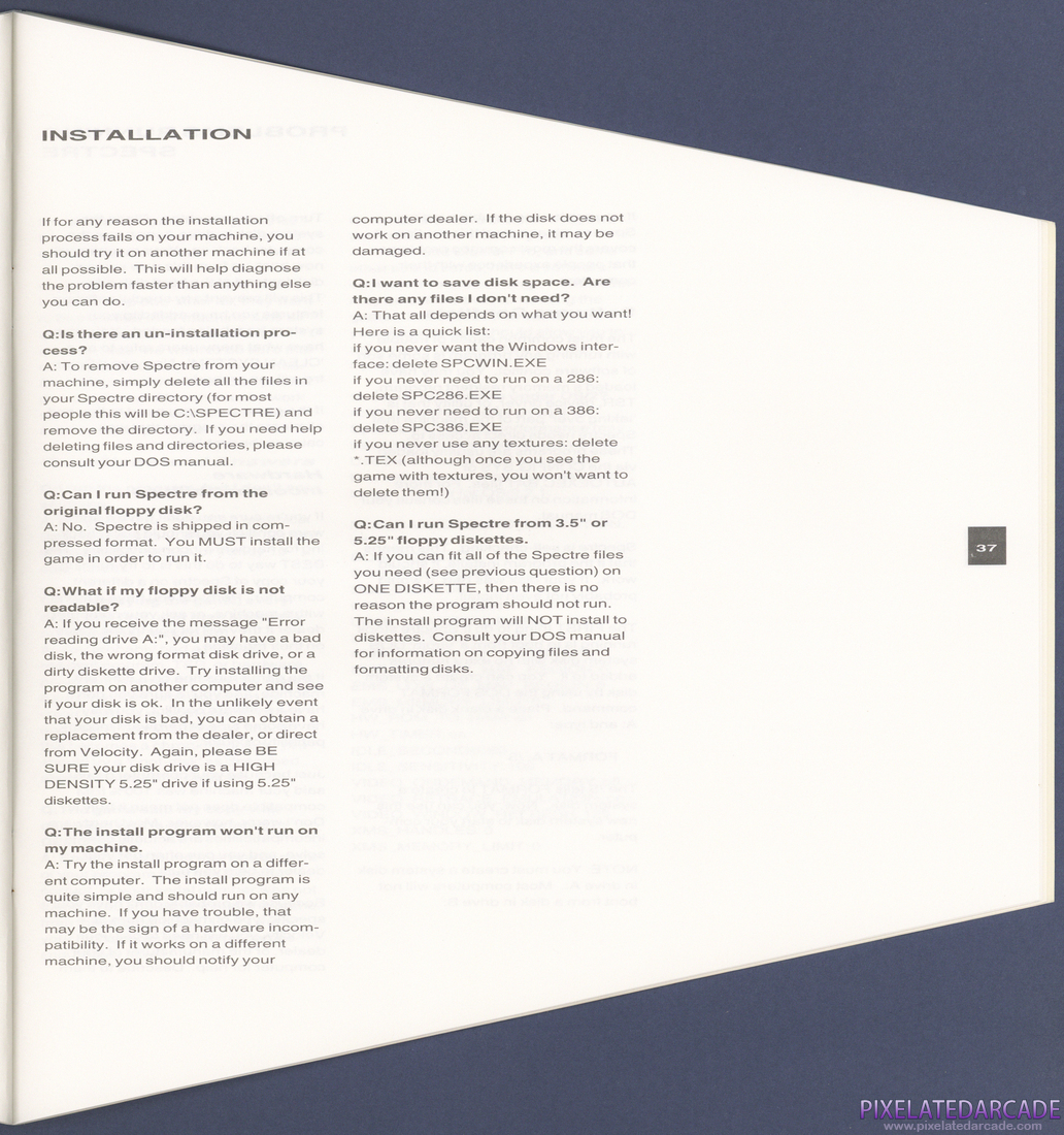 Spectre: Instruction Manual - Page 37