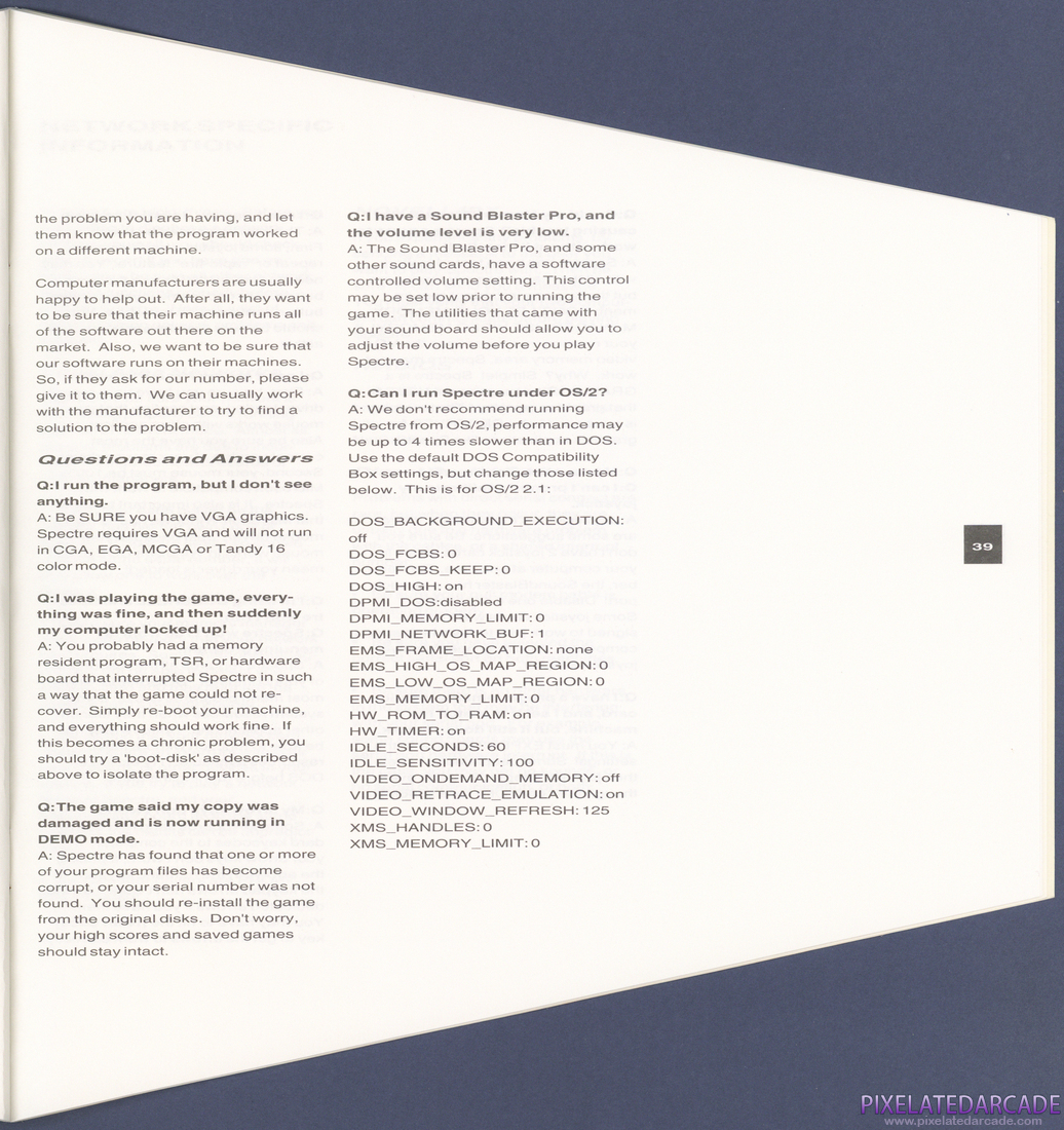Spectre: Instruction Manual - Page 39