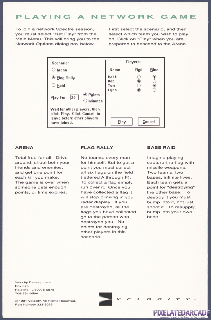 Spectre: Quick Reference Card - Page 4