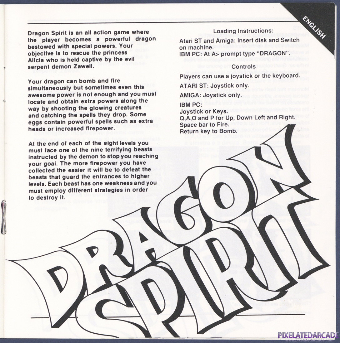 Dragon Spirit: Instruction Manual - Page 2