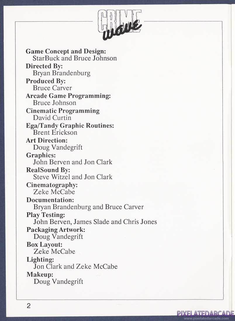 Crime Wave: Instruction Manual - Page 2