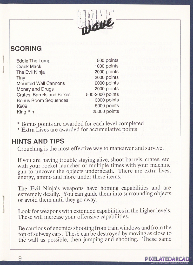 Crime Wave: Instruction Manual - Page 9