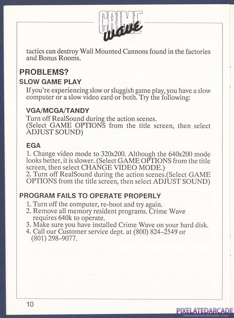 Crime Wave: Instruction Manual - Page 10