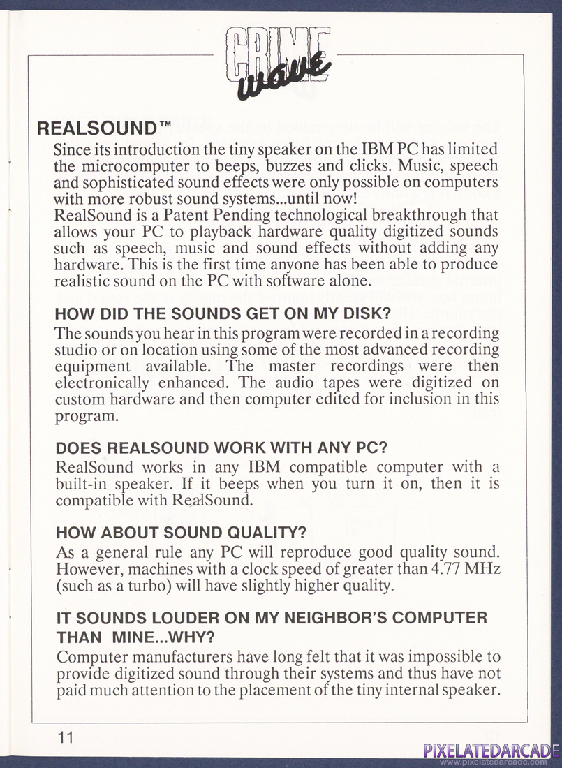 Crime Wave: Instruction Manual - Page 11