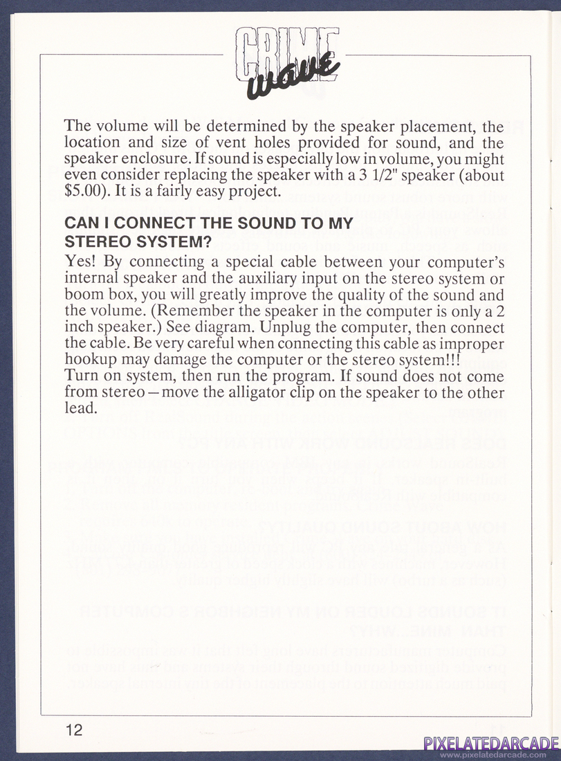 Crime Wave: Instruction Manual - Page 12