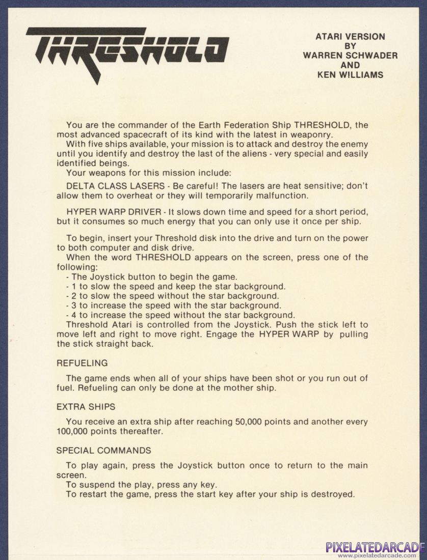 Threshold: Instruction Manual - Page 2