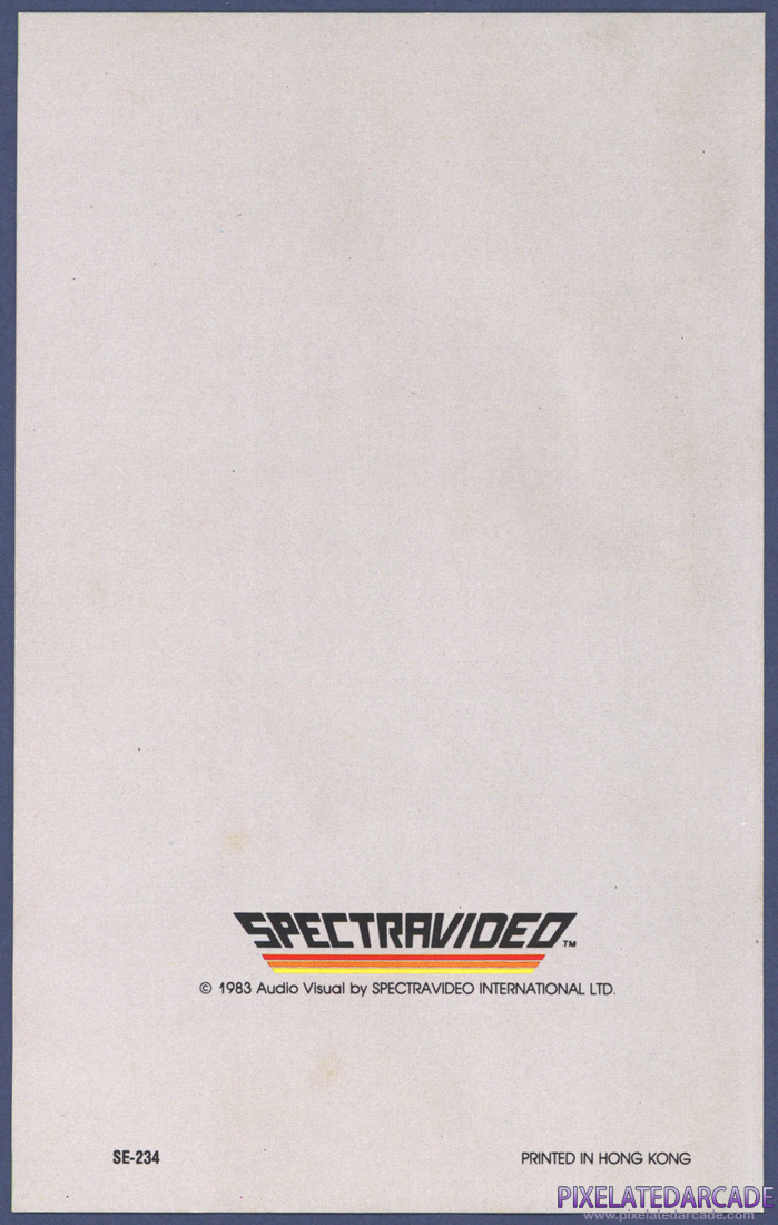 Spectron: Instruction Manual - Back Cover