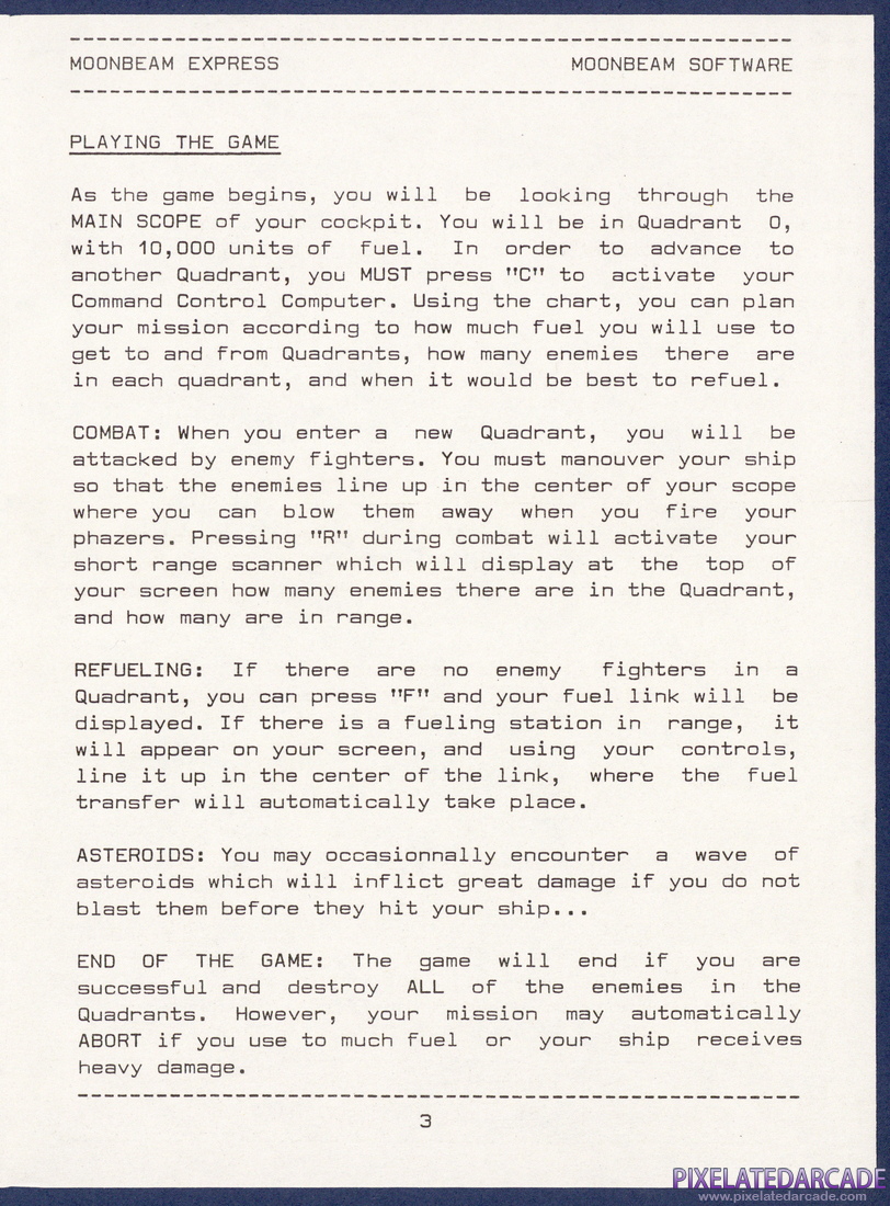 Moonbeam Express: Instruction Manual - Page 3