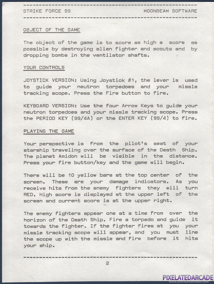Strike Force 99: Instruction Manual - Page 2