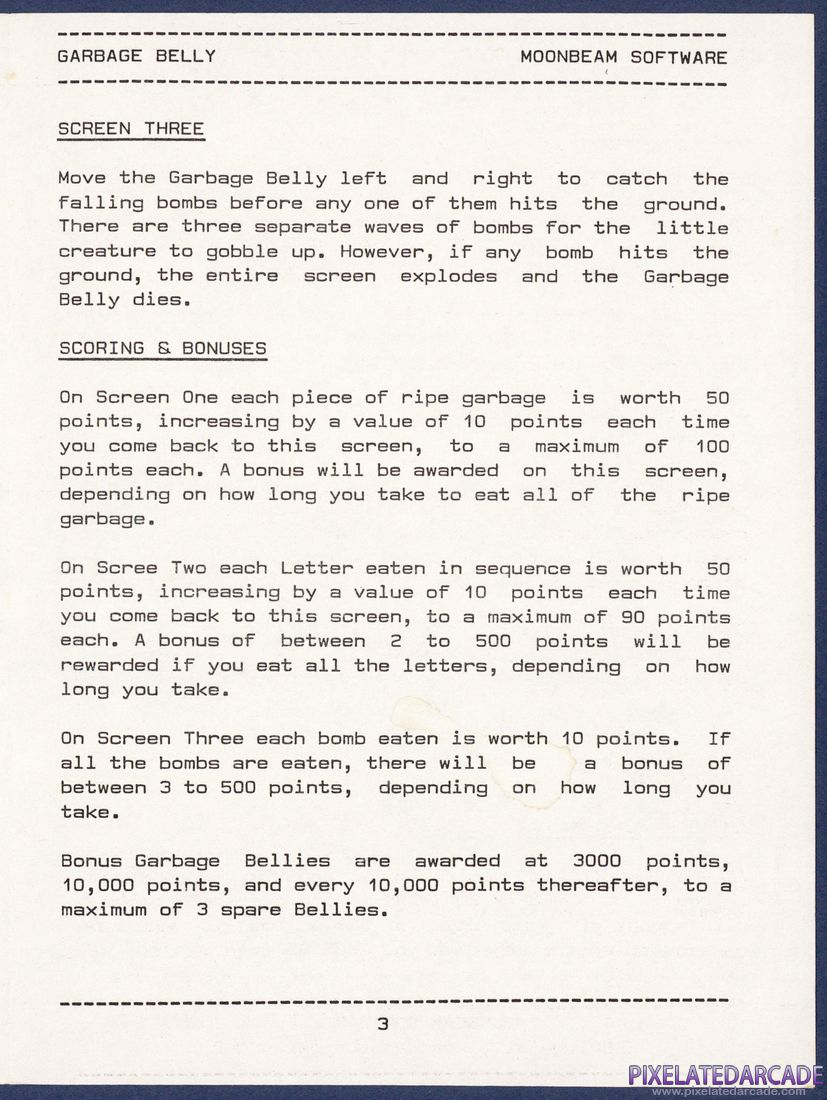 Garbage Belly: Instruction Manual - Page 3