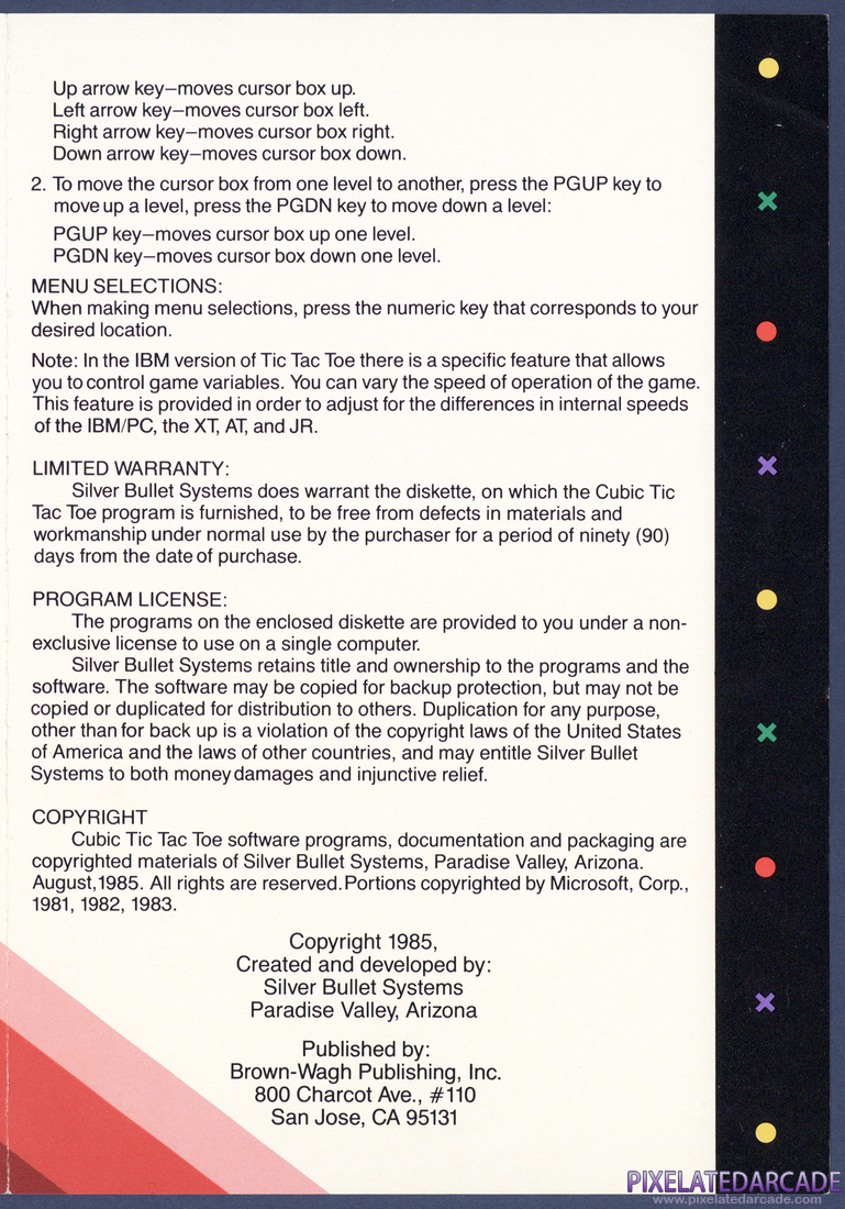 Cubic Tic Tac Toe: Instruction Manual - Page 6