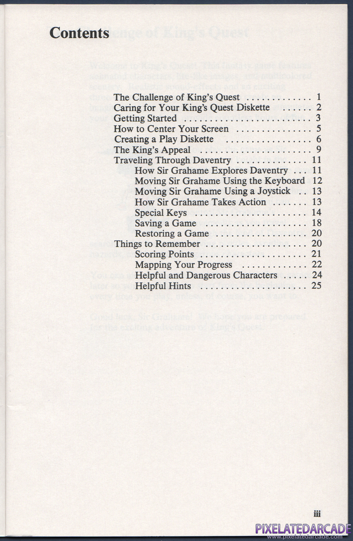 King's Quest: Instruction Manual - Page 5