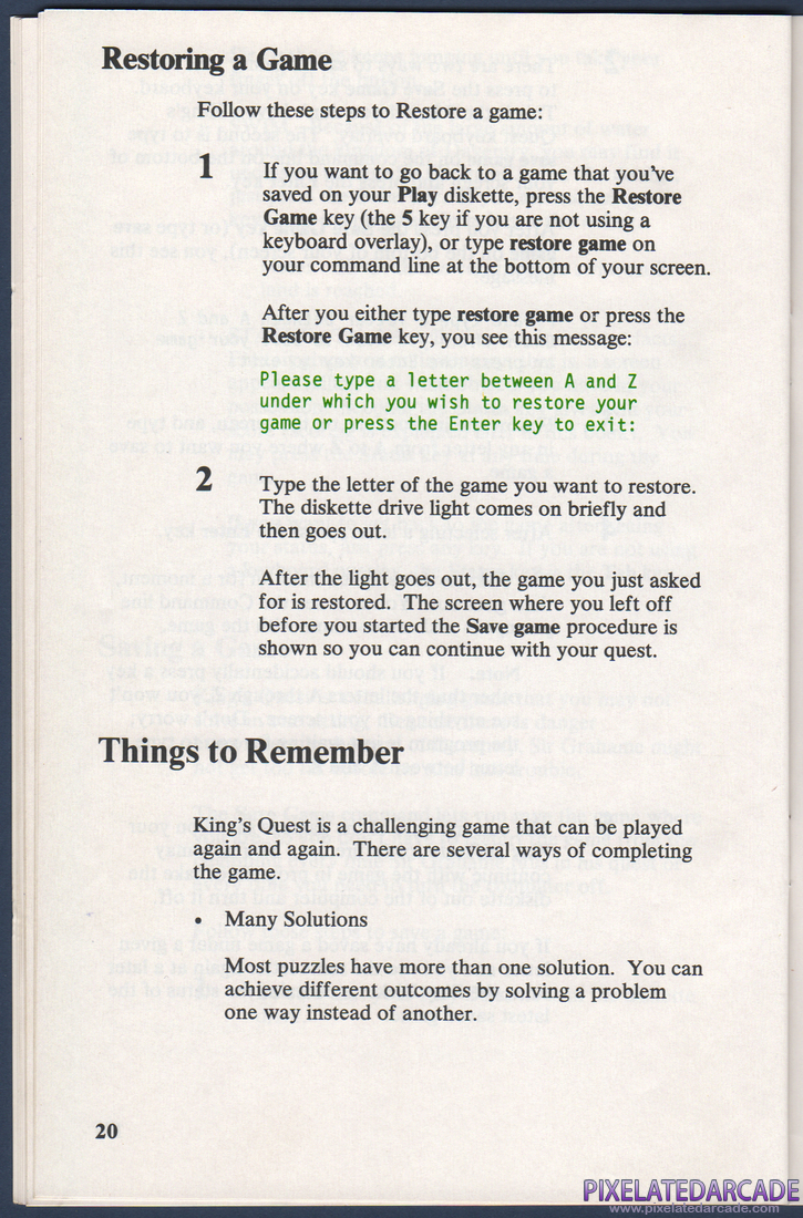 King's Quest: Instruction Manual - Page 26
