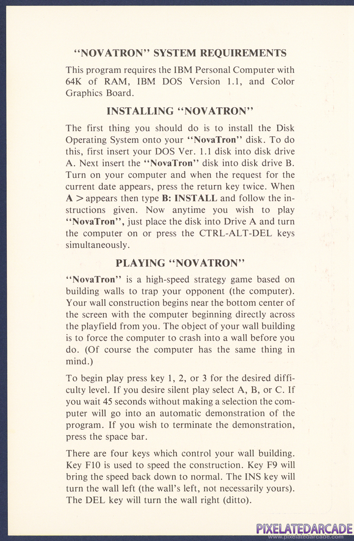 NovaTron: Instruction Manual - Page 2