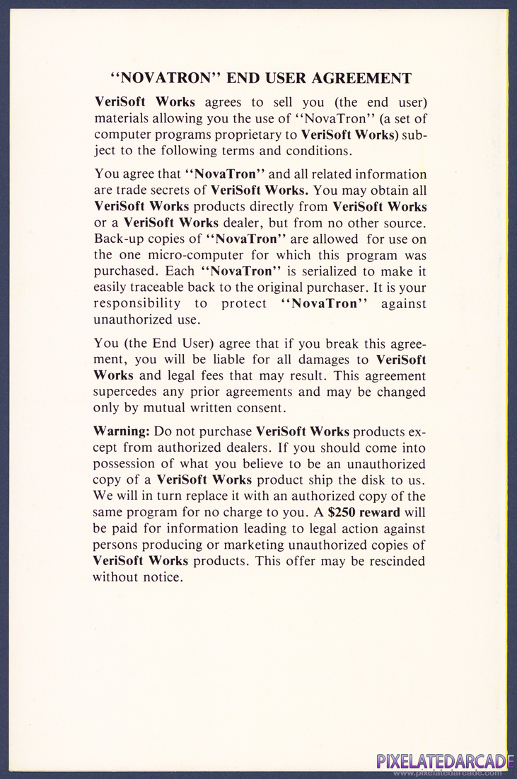 NovaTron: Instruction Manual - Page 4