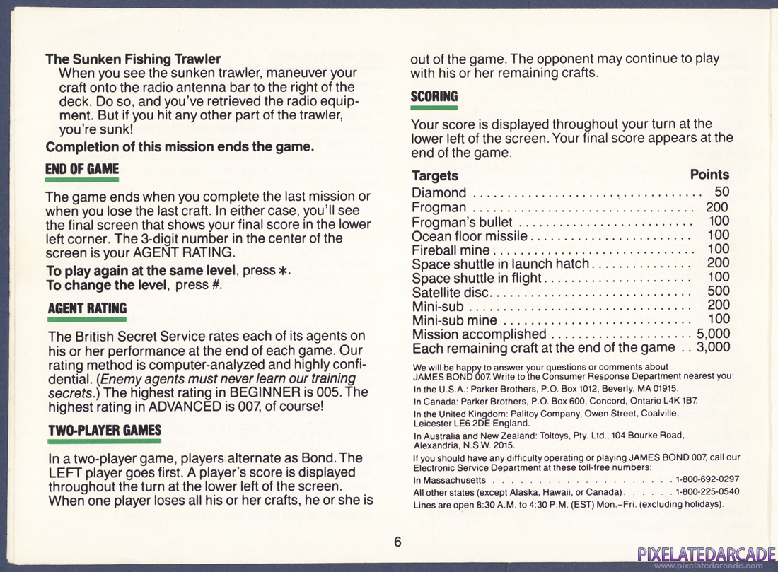 James Bond 007: Instruction Manual - Page 6