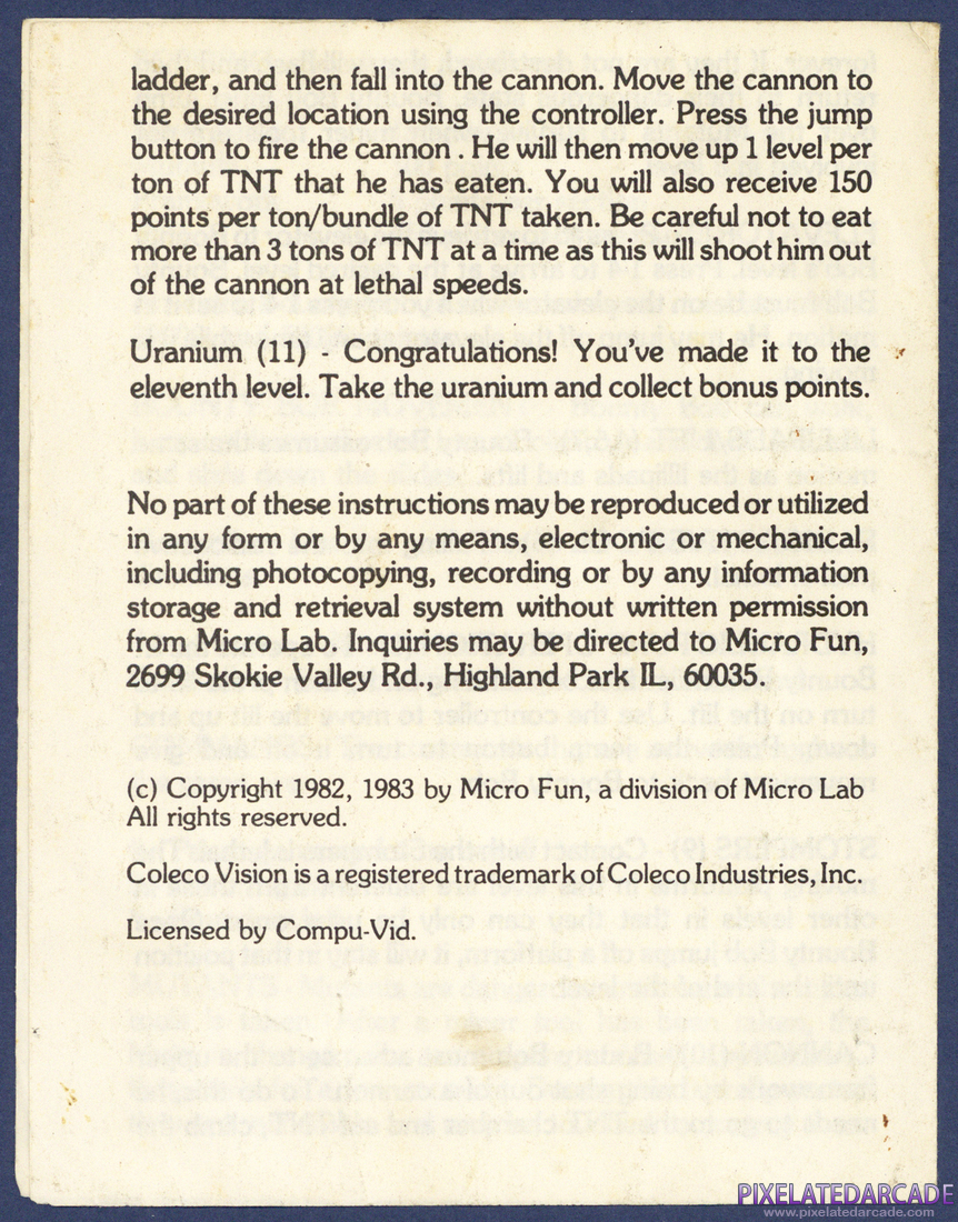 Miner 2049er: Instruction Manual - Page 4