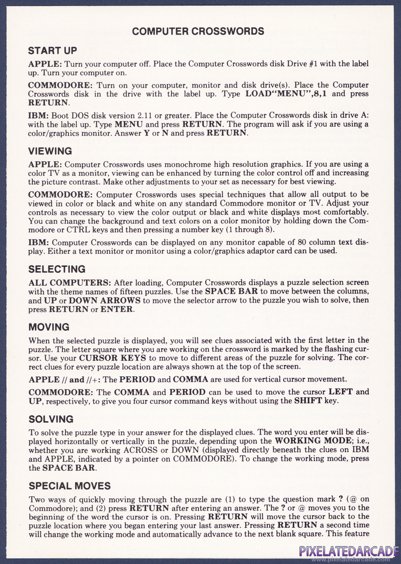 The New York Times Crossword Puzzles: Volume III: Instruction Manual - Page 1