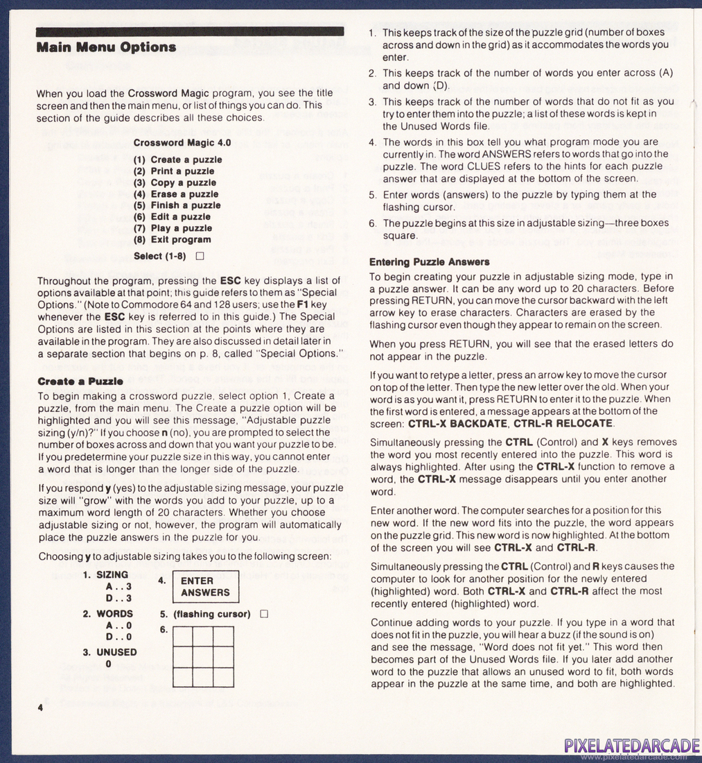 Crossword Magic: Instruction Manual - Page 4
