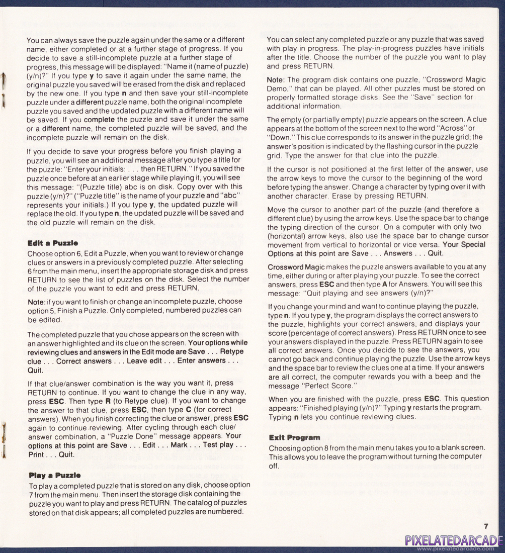 Crossword Magic: Instruction Manual - Page 7