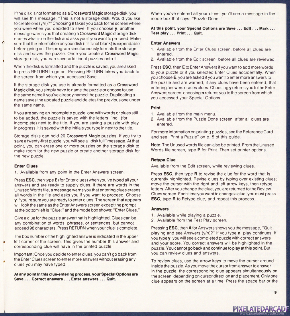 Crossword Magic: Instruction Manual - Page 9