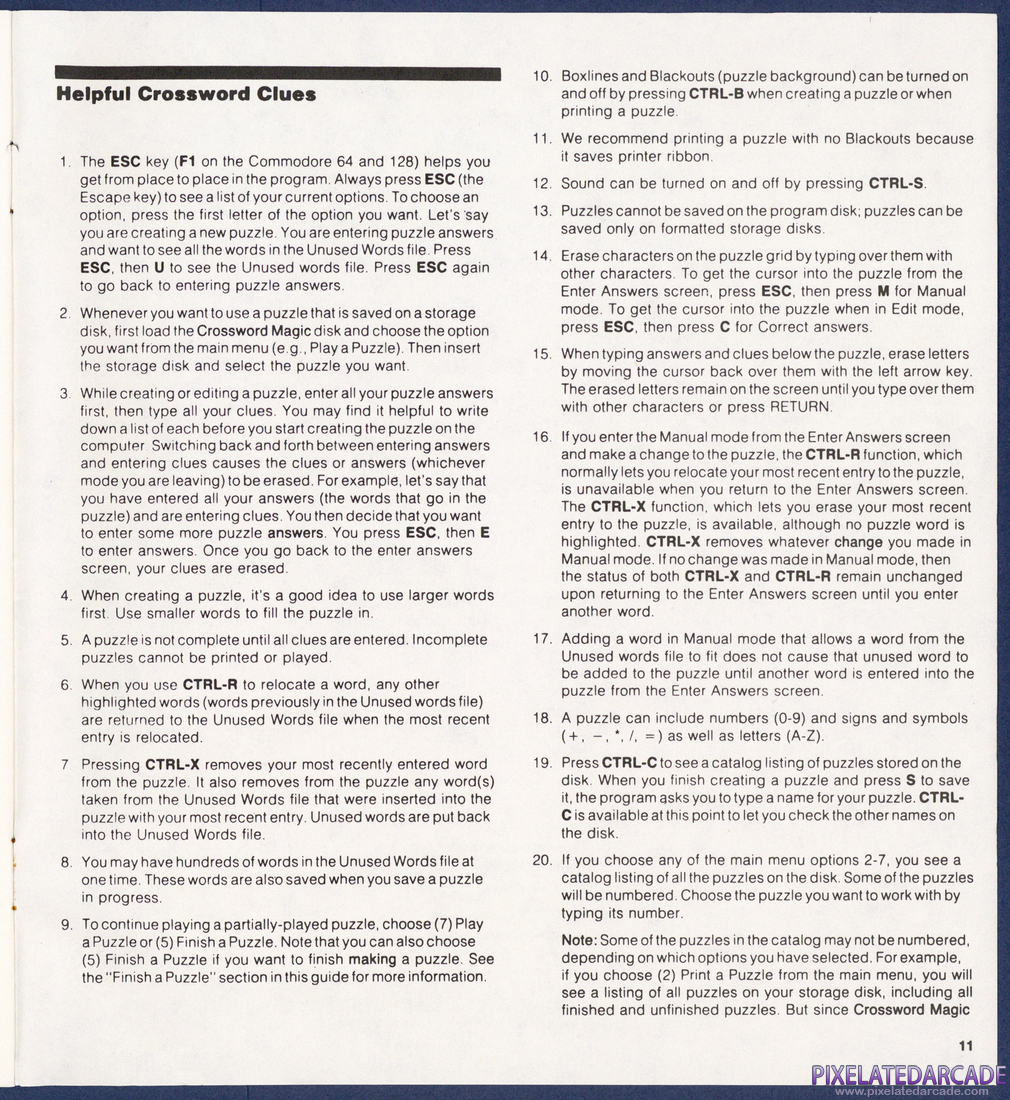 Crossword Magic: Instruction Manual - Page 11