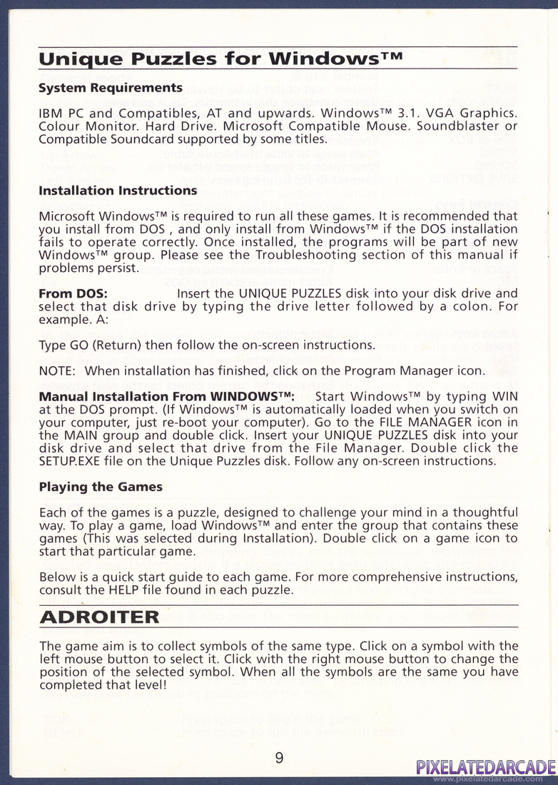 Unique Puzzles: Instruction Manual - Page 9