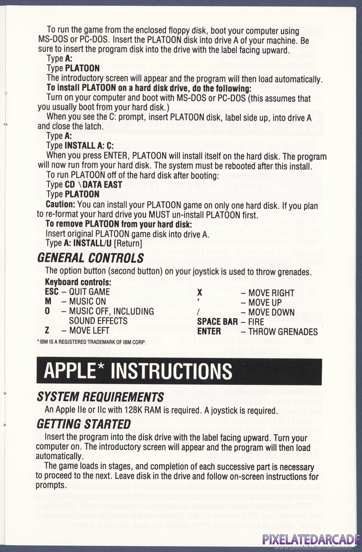 Platoon: Instruction Manual - Page 3
