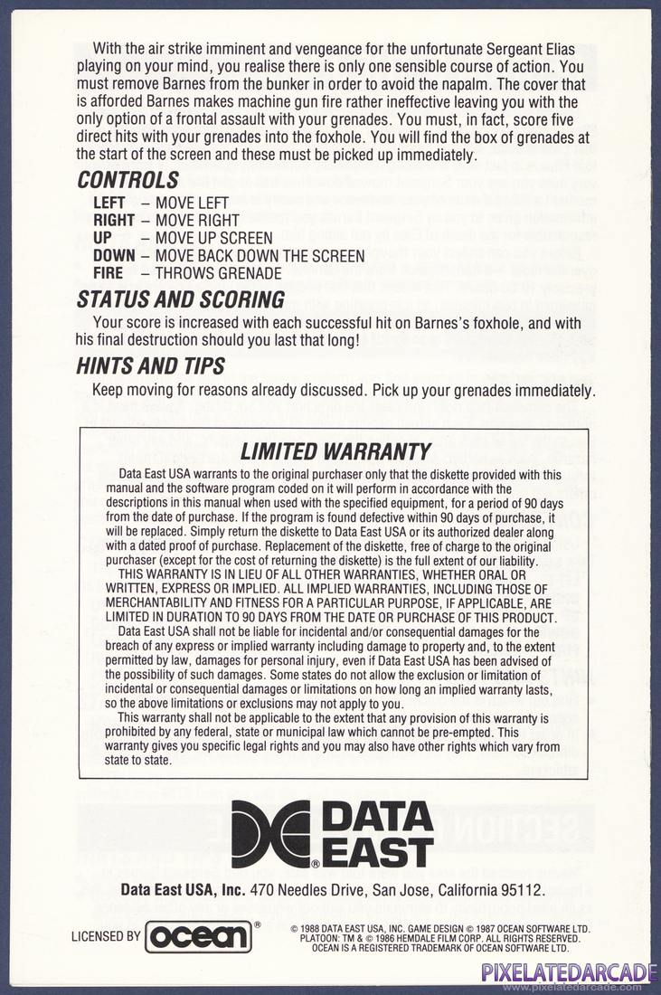 Platoon: Instruction Manual - Page 8