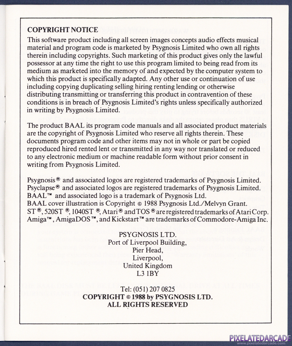 Baal: Instruction Manual - Page 3
