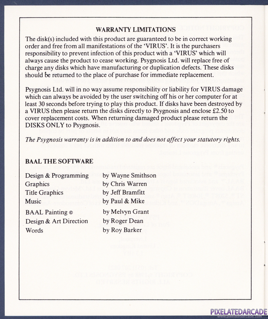 Baal: Instruction Manual - Page 4