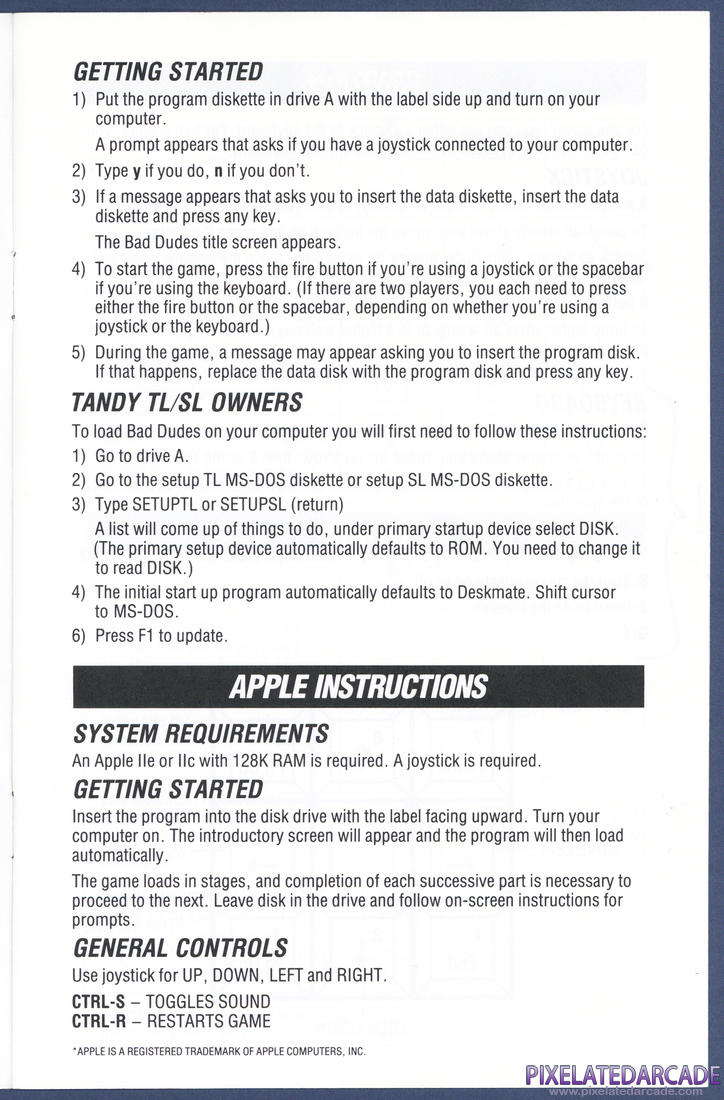 Bad Dudes vs. Dragon Ninja: Instruction Manual - Page 3