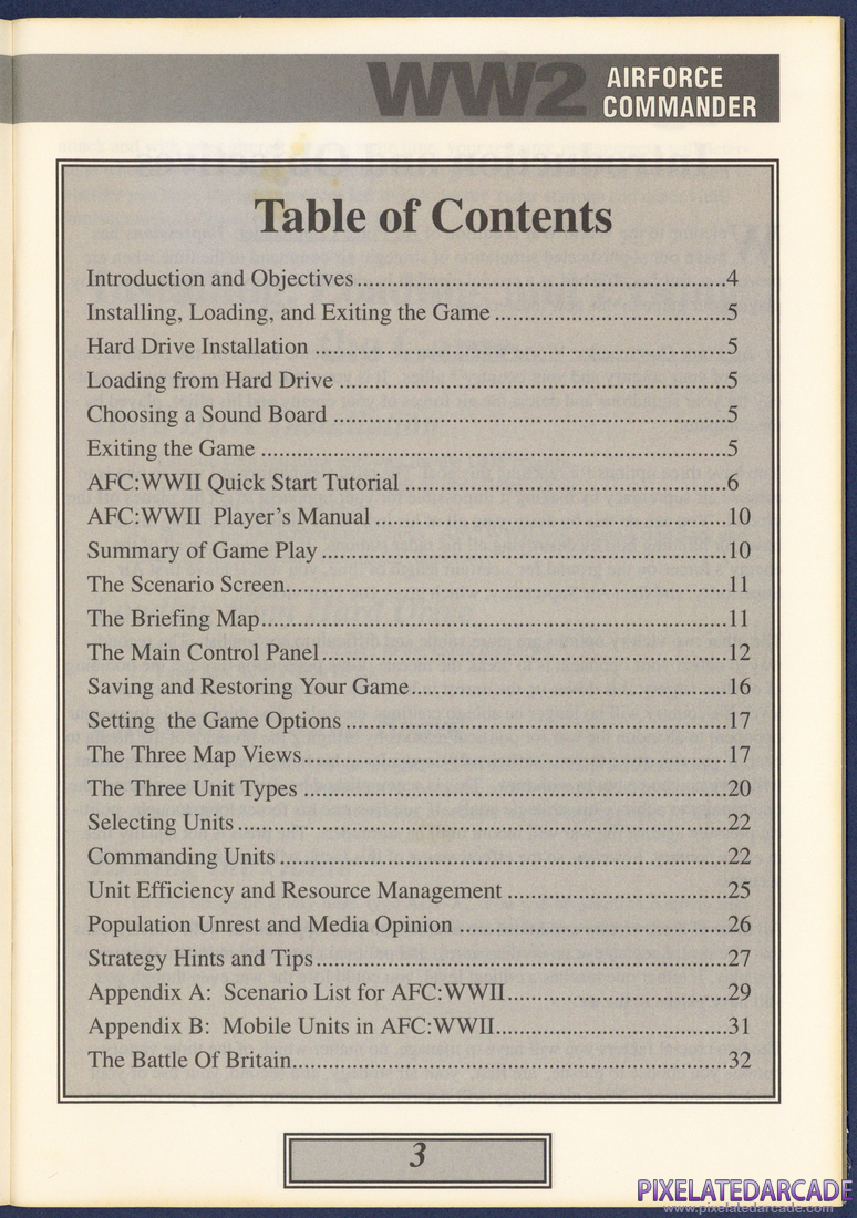 WW2 Air Force Commander: Instruction Manual - Page 3