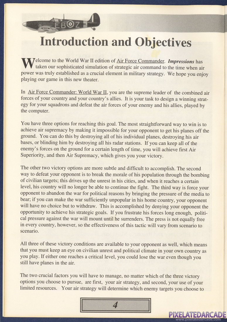 WW2 Air Force Commander: Instruction Manual - Page 4