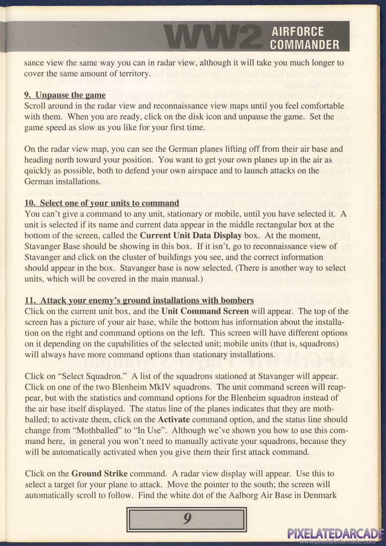 WW2 Air Force Commander: Instruction Manual - Page 9