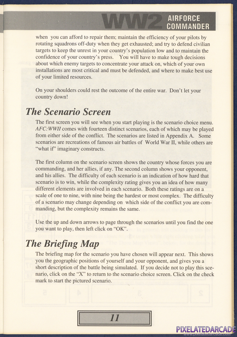 WW2 Air Force Commander: Instruction Manual - Page 11