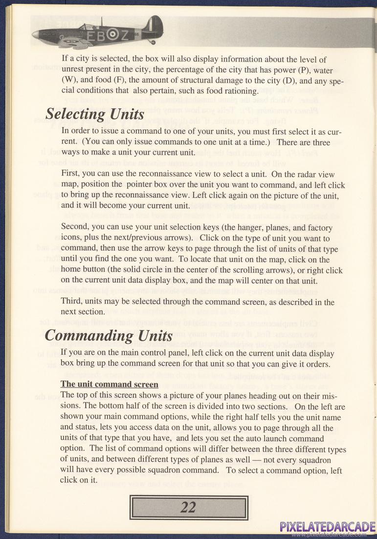WW2 Air Force Commander: Instruction Manual - Page 22