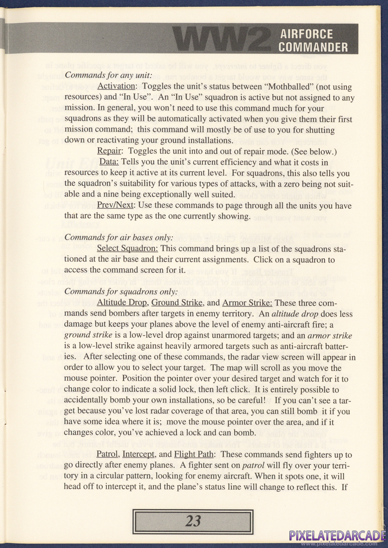 WW2 Air Force Commander: Instruction Manual - Page 23