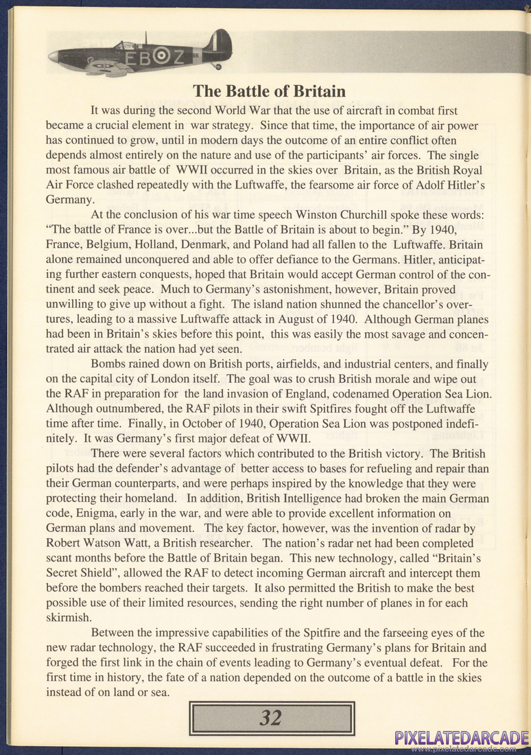 WW2 Air Force Commander: Instruction Manual - Page 32
