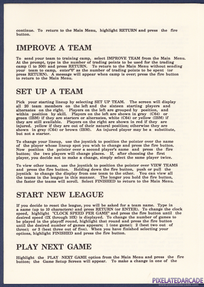 Superstar Soccer: Indoor Soccer Instruction Manual - Page 4