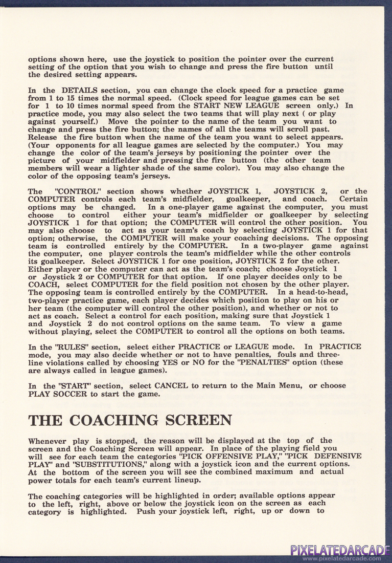 Superstar Soccer: Indoor Soccer Instruction Manual - Page 5