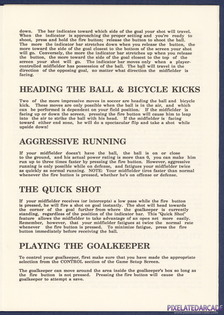 Superstar Soccer: Indoor Soccer Instruction Manual - Page 8