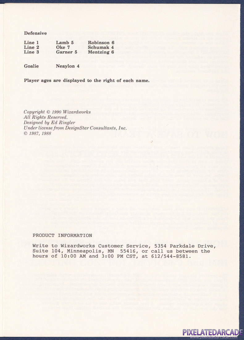 Superstar Ice Hockey: Instruction Manual - Page 10