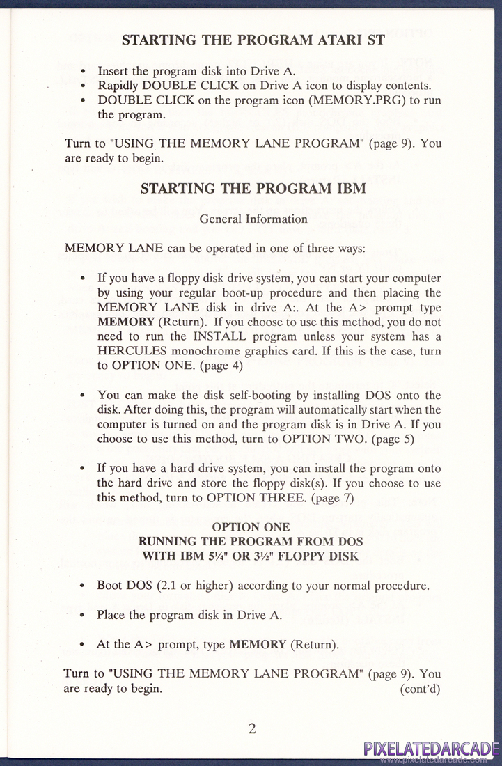 Memory Lane: Instruction Manual - Page 8