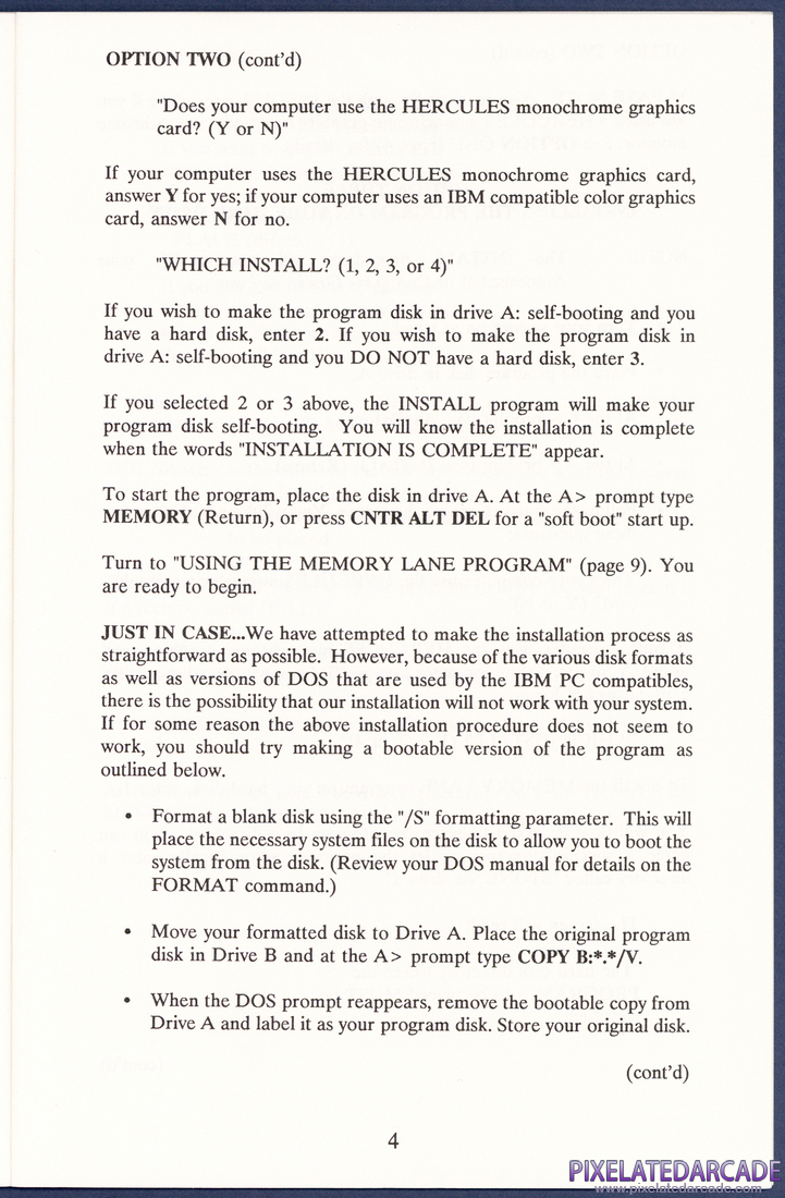 Memory Lane: Instruction Manual - Page 10