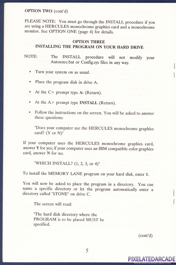 Memory Lane: Instruction Manual - Page 11