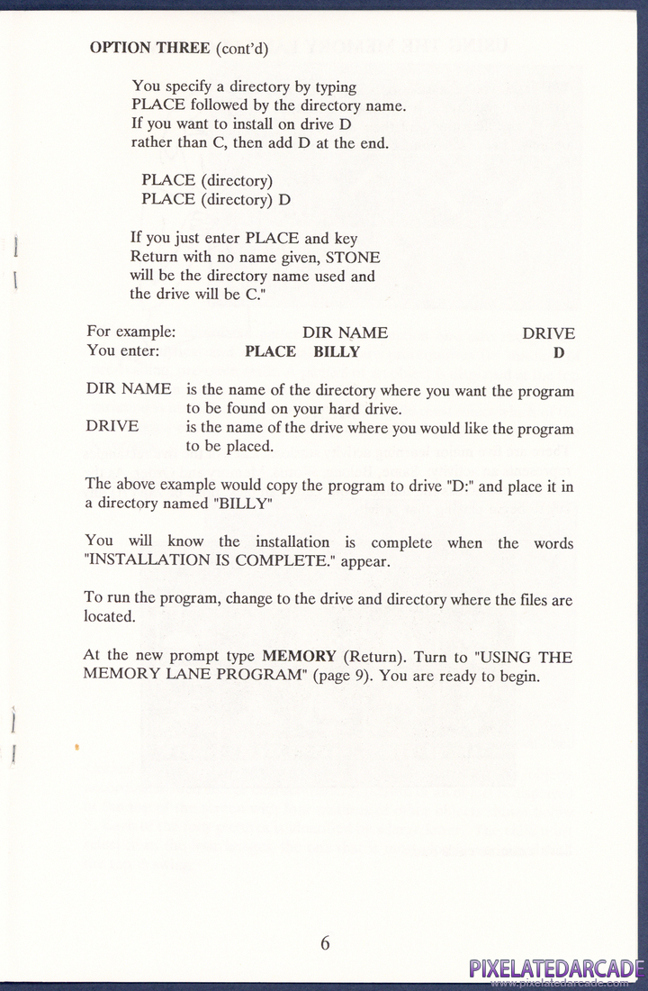 Memory Lane: Instruction Manual - Page 12