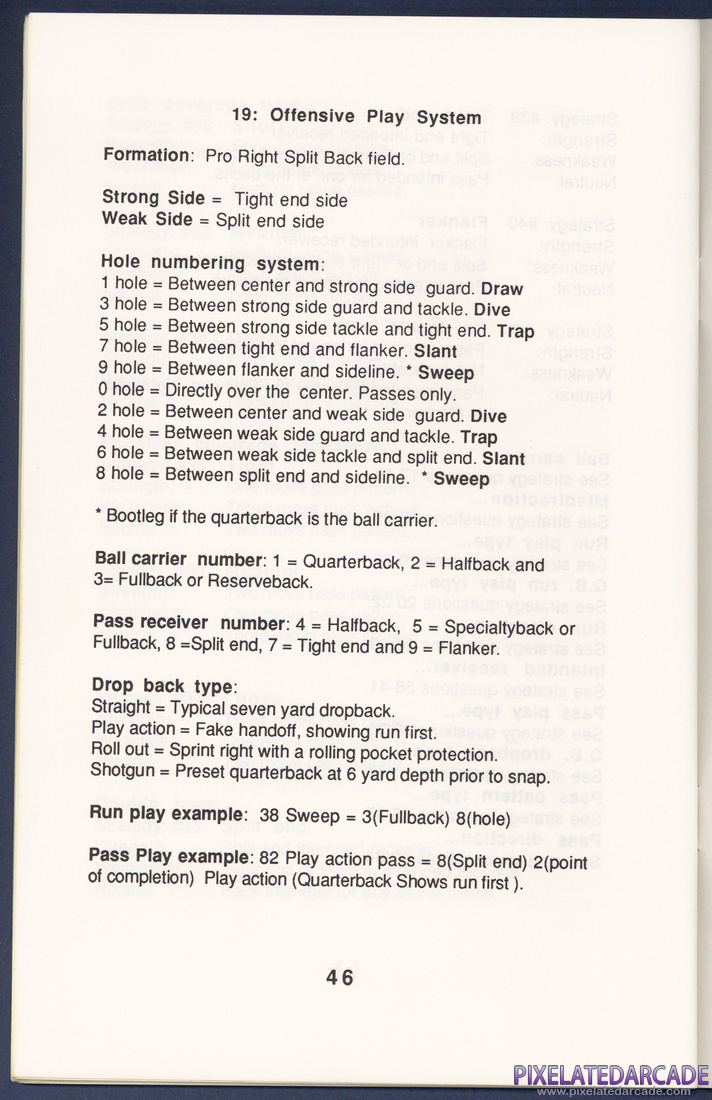 MSFL Pro League Football: Instruction Manual - Page 46